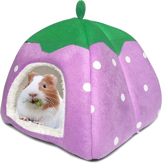 Guinea Pig Hideout Bed Rabbit House Cave Accessories Cozy Hide-Out for Bunny Hedgehog Ferret Chinchilla&Other Small Animals