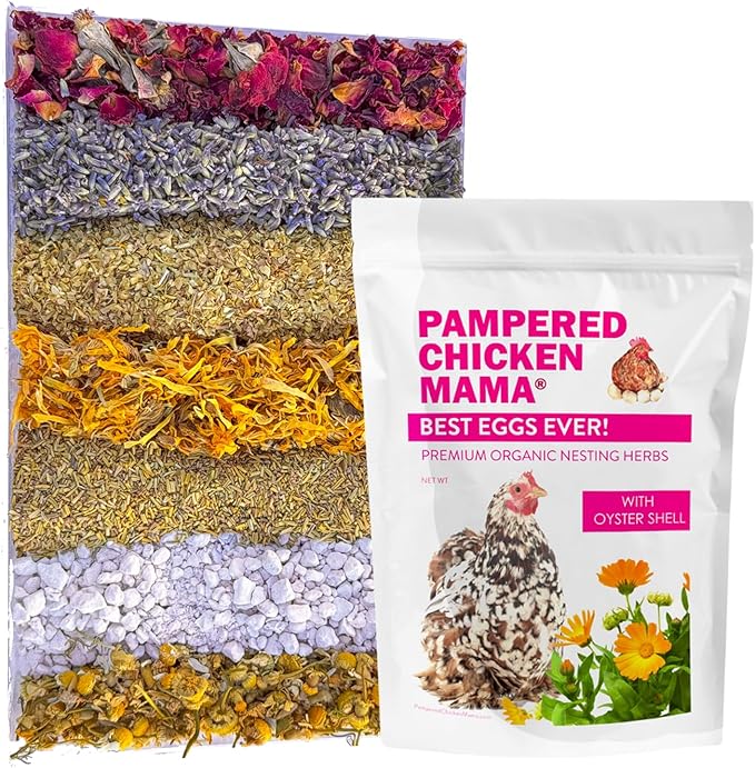 Pampered Chicken Mama Backyard Chicken Treats for Great Eggs - All-Natural Backyard Chicken Feed Supplies - Hen Treats for The Best Eggs Ever - High Calcium Supplement for Chickens (8 pounds)