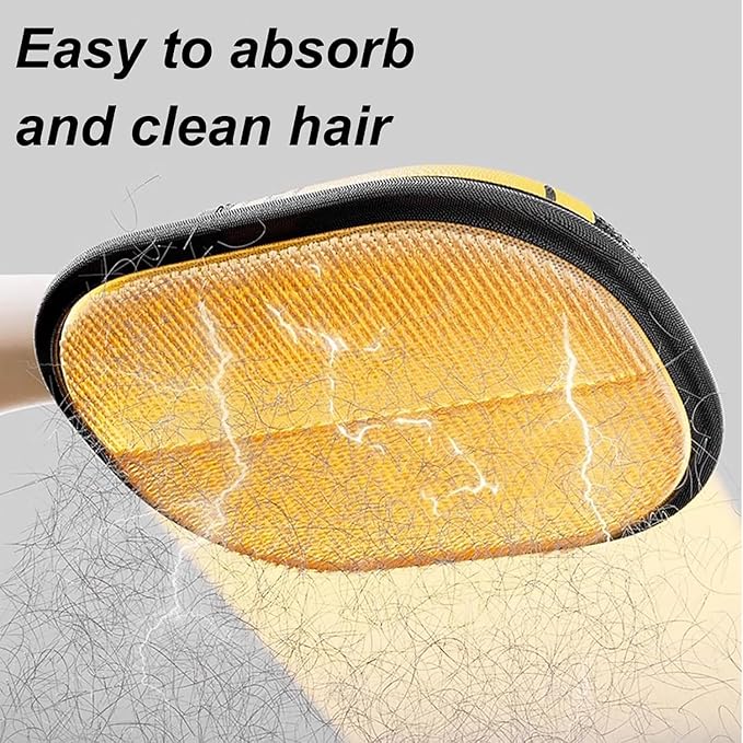 Pet Hair Remover Electrostatic Gloves, Reusable Removal Glove, Pet Hands on for Dogs, Cats & Horses Hair Fur Gentle Deshedding Mitt Massager Remover Double-Sided cat Grooming Gloves for Couch, Carpet