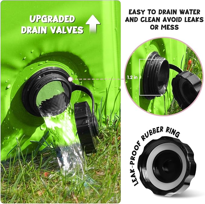 Furrybaby Dog Pool, Foldable Dog Pools for Large Dogs Portable Kiddie Pool Pet Doggie Wading Swimming PoolGreen 39''Indoor and Outdoor