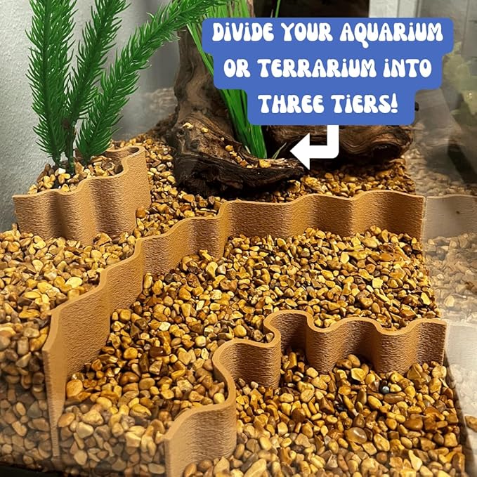 REEFSHAPE Aquarium or Terrarium Substrate Cliffs Combo Pack | Separate Substrate Layers in Aquariums or Terrariums to Create Cliffs & Depth | Made in USA (Cliff Combo, Tan)