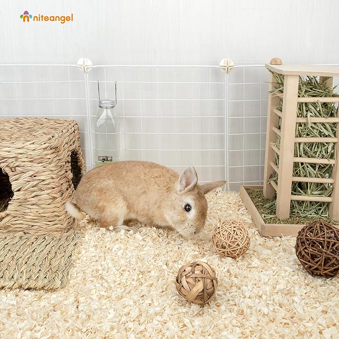 Niteangel Aspen Shaving Hamster Beddings for Syrian Dwarf Hamster Gerbil Mice Degu Rat Rabbit Bunny Guinea Pig Chinchilla Hedgehog or Other Small Pets (30L - 8mm)