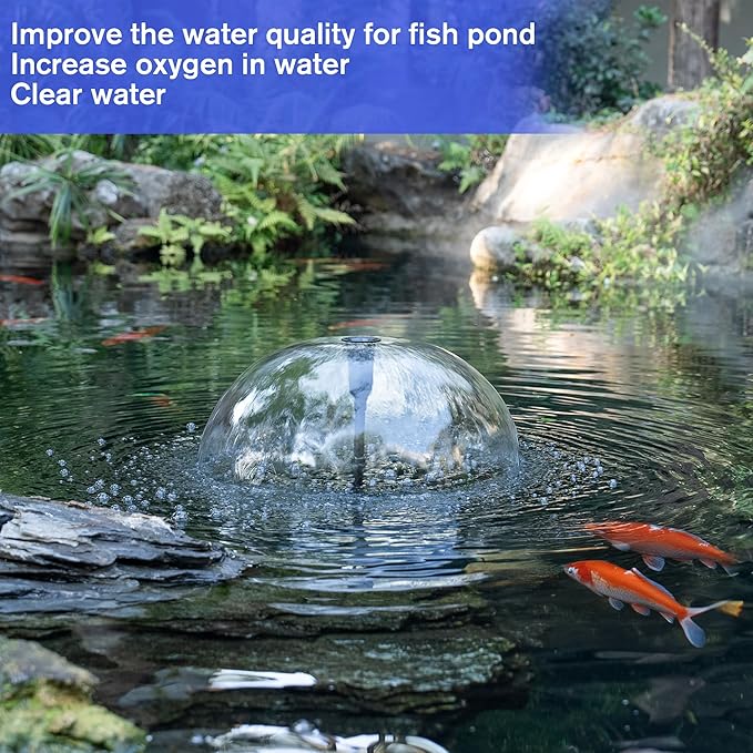 NFESOLAR Pond Filter with Fountain Pump Kits, 660GPH Pond Filter Fountain with Colorful Lights, Multi-Layer Filtration, for Outdoor Ponds Up to 2000 Gallons, Fish Tank, Waterscape - Corded Electric