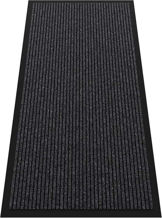 Indoor Outdoor Door Mat, 4’ x 2' Doormat for Entryway, Rubber Backing Non Slip Front Door Mat Outside Entrance, Super Absorbent Commercial Floor Mat for Home Office