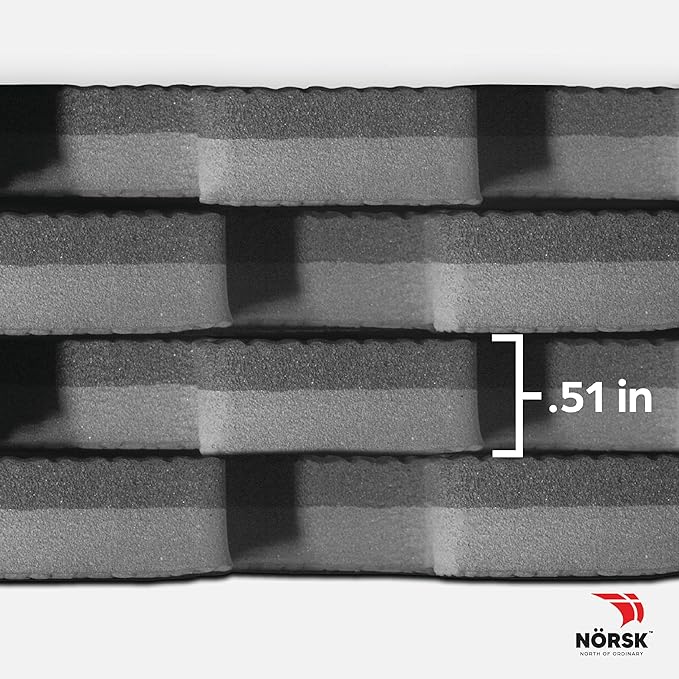 Norsk Multi-Purpose Reversible Floor Mats - EVA Interlocking Foam Tiles (Gray/Black 16 Tiles - 64 sq. Ft. 1/2" Thick)