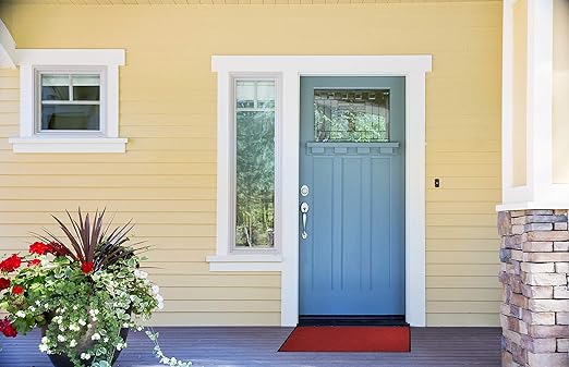 WaterHog Diamond | Commercial-Grade Entrance Mat with Rubber Border – Indoor/Outdoor, Quick Drying, Stain Resistant Door Mat (Medium Brown, 3' x 12')