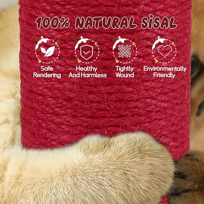 Luxury Treehouse Cat Tree for Indoor Large Cats,54.7'' Tall Modern Wood Cat Tower with 3 Level House,4*Cozy Perch,1*Soft Viewing Bed,Heavy Duty Wide Base,Sisal Scratching Post (33inch)