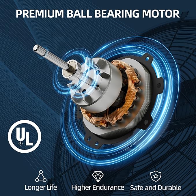 Oscillating High Velocity Wall Mount Fan, Industrial Heavy Duty Metal Wall Fans, 3 Speeds, Adjustable Tilt, Quiet Operation Commercial Shop Fan for Garage (18 Inch - Indoor)