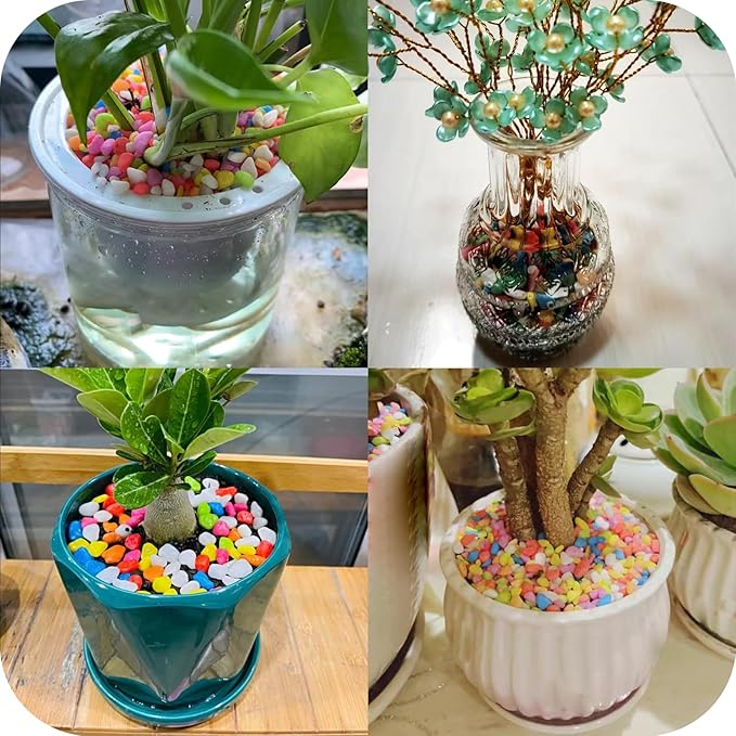 Black Pebbles for Crafts, 0.9 Pound Natural Polished Aquarium Gravel, Decorative Pebbles for Indoor Plants, Turtle Tank, Vase, Succulents Cactus, Garden Landscaping