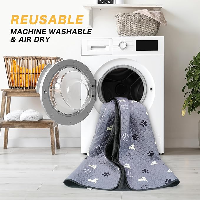 Washable Pee Pads for Dogs 72"x72", Extra Large Reusable Puppy Pads, Waterproof Pet Pee Pads for Dog Potty Training, Extra Large Dog Pee Pads for Crate, Playpen, and Whelping, Durable and Absorbent