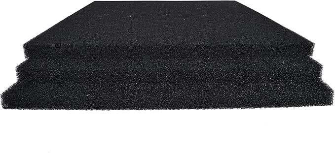Hipanda 2 Pack Aquarium Bio Filter Sponge Pad 20"x20"x1",30PPI, Bio Filter Media Foam Pad Sponges, Cut-to-Size Open Cell Foam Sheet for Fish Tank