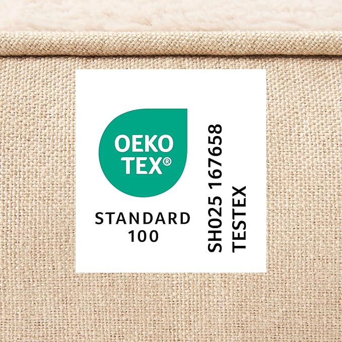 TOWN & COUNTRY EVERYDAY CuddleTown Comfy Solid Bolster Sofa Pet Bed, Supportive & Calming Egg Crate Foam, Non-Slip Bottom, Machine Washable Cover, Beige, Large 35"x25"x8"