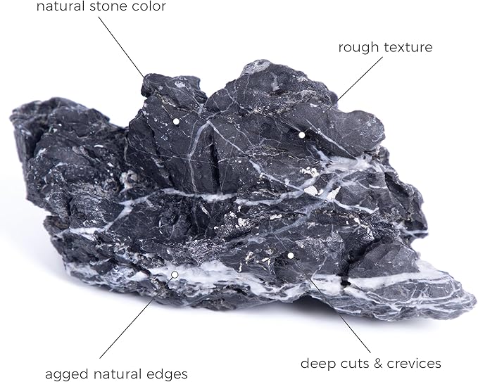 2-4 Inches Natural Seiryu Stone 10 PCS Aquarium Rocks for Aquascaping, Aquarium Landscaping, Terrariums, Fish Tank Decoration, Vivariums, Paludarium, Reptile and Amphibian Enclosures