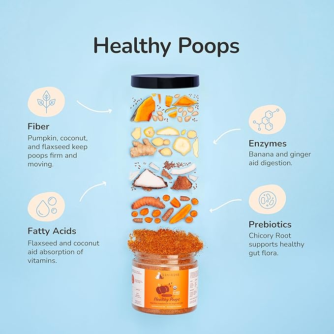 kin+kind Organic Supplements for Dogs&Cats - Pumpkin Boost for Healthy Poops - Hip+Joint Supplement - Vet Formulated, Natural Formula - Made in USA - Poop | Hip+Joint M. (2 x 4 oz)