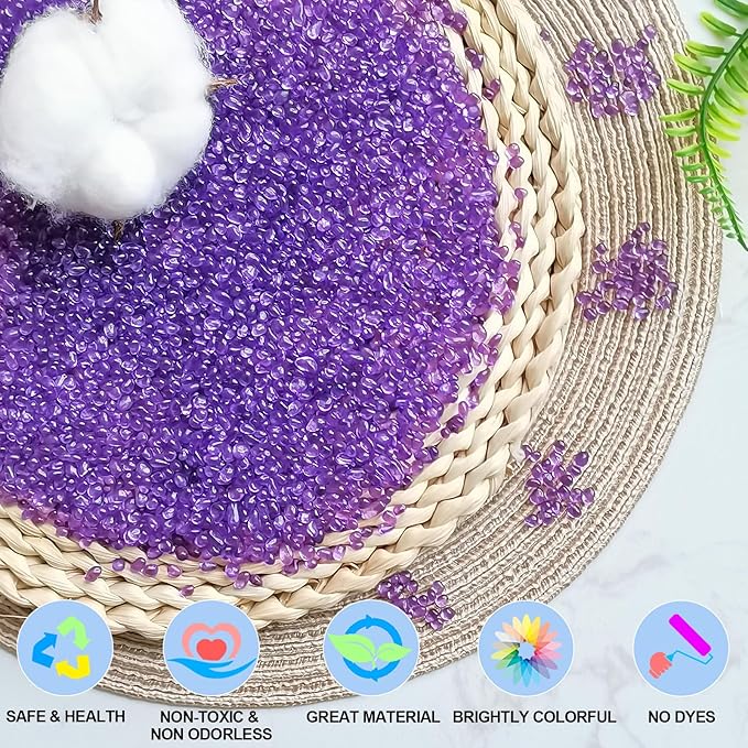 Keedolla Fish Tank Rocks Gravel 15 Oz, Betta Fish Tank Beads Pebbles Aquarium Glass Rocks Stones Marbles Small for Fish Tank, Vase Filler, Succulent Plants Decor - Purple