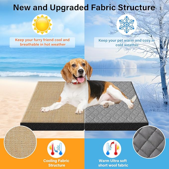 Dog Booster Car Seat, 6in Memory Foam Adjustable Booster Cushion for Small/Medium Dogs, Detachable and Washable Dog Car Seat with Cooling Mat, Pet Booster Seat with Storage Pockets, 2 Safety Belts