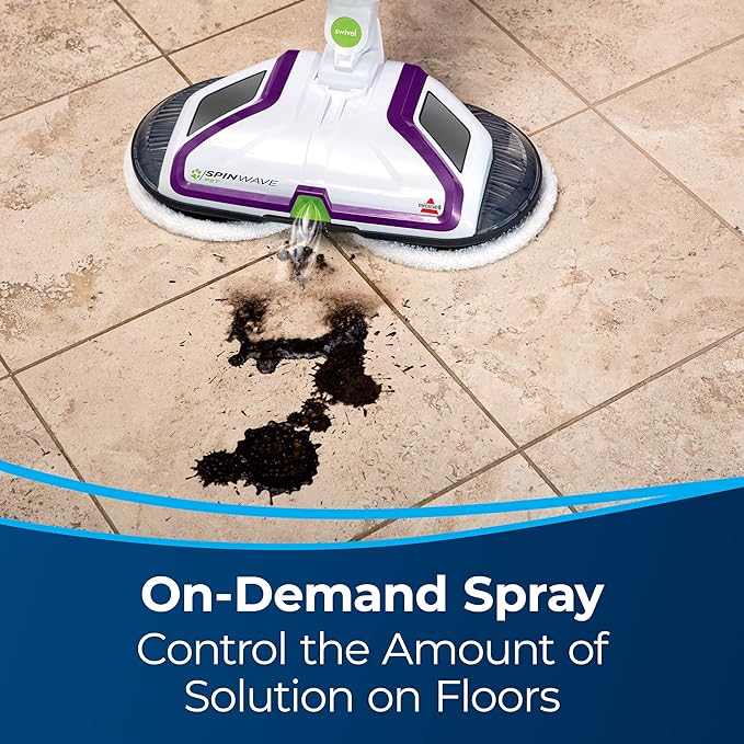 BISSELL® SpinWave Pet Hard Floor Corded Spin Mop Cleaner with Washable mop Pads for Sealed Hard Floors, 20399