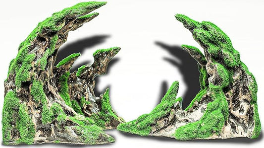 Novelsite Fish Tank Accessories, Aquarium Decorations, Scenery, Rock Ornaments - Create Aquatic Beauty with Premium Aquarium Decorations,14.4" W x 7.1" H x 3.4" D