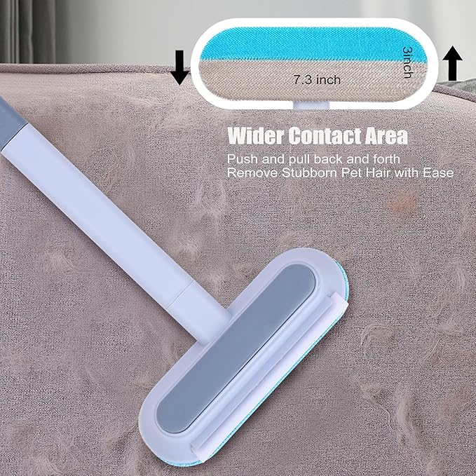 Pet Hair Remover for Furniture, Reusable, Effective Lint Brush for Dog and Cat Hair - 17.3Inch Multifunctional Fur Removal Tool, Gentle on Couches, Carpets, Clothes, Bedding