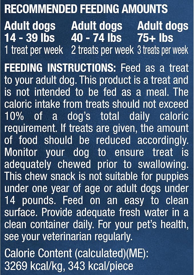 Purina Busy Bone Made in USA Facilities, Long Lasting Small/Medium Breed Adult Dog Chews, Peanut Butter Flavor - 10 ct. Pouch (Pack of 2)