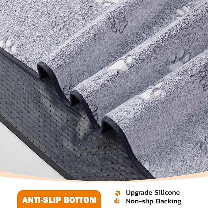 LOOBANI Washable Pee Pads for Dogs, Reusable Pee Pads for Dog Mat Puppy Pads Training Pads Non Slip Whelping Pad for Dog Playpen, Crate, Car, Grey 2 Pack 48 x 48 in