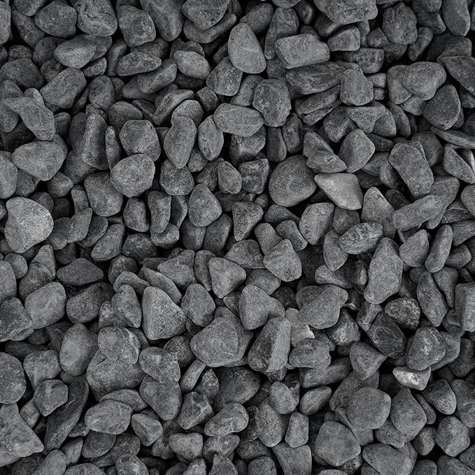 Mr. Fireglass Natural Decorative Gray Bean Pebbles 1/5" Crushed Gravel Stone for Decorating Garden, Succulent Plants and Walkway (2-lb Bag)