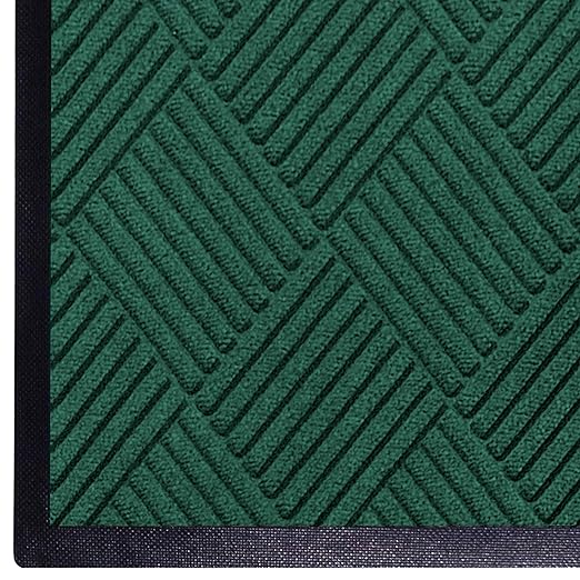 WaterHog Diamond | Commercial-Grade Entrance Mat with Rubber Border – Indoor/Outdoor, Quick Drying, Stain Resistant Door Mat (Evergreen, 3' x 12')
