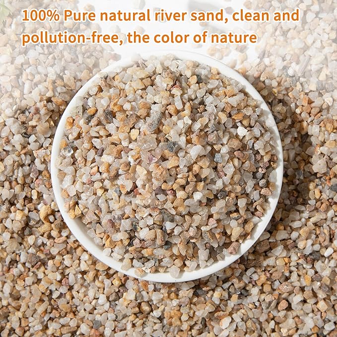 2lb Mixed Sand Rocks Pebbles Pumice Potting Soil Amendment Succulent Cactus Bonsai Gritty Rock Decorative Gravel for Succulents, Bonsai, Vase Fillers,Terrarium Plants