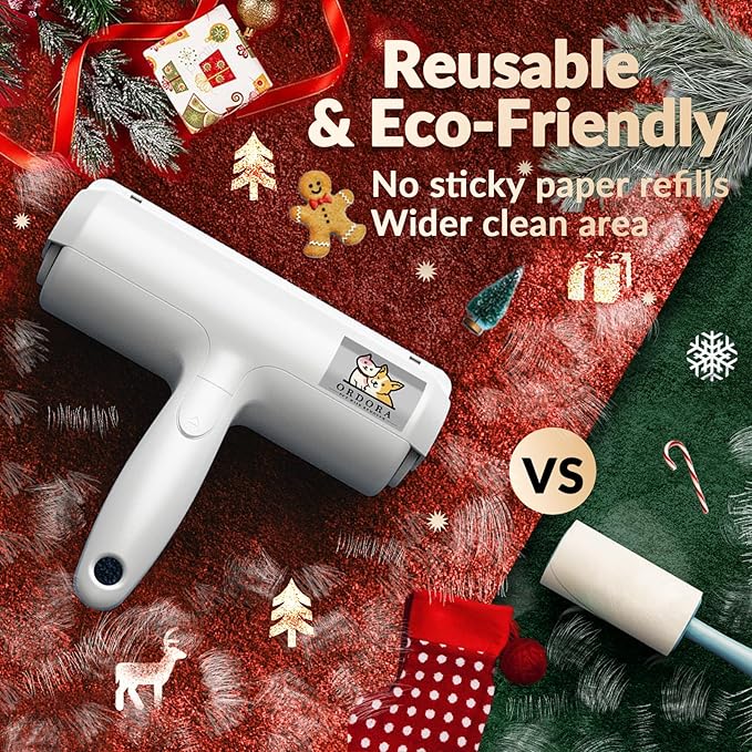 Ordora Pet Hair Removal Tool：Reusable Lint Roller for Pet Hair - Portable Pet Hair Remover - Dog and Cat Hair Remover for Couch, Furniture, Carpet, Clothes and Car Seat