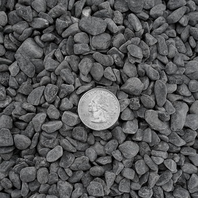 Mr. Fireglass Natural Decorative Gray Bean Pebbles 1/5" Crushed Gravel Stone for Decorating Garden, Succulent Plants and Walkway (2-lb Bag)