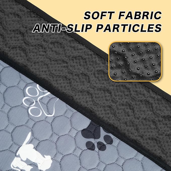 Washable Pee Pads for Dogs, 2 Pack Reusable Puppy Pads, Waterproof Pet Pee Pads for Dog Potty Training, Extra Large Dog Pee Pads for Crate, Playpen, and Whelping, Durable and Absorbent, Grey 34"x52"