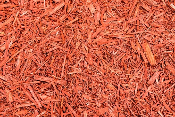 Premium Red Wood Mulch for Indoor, Patio, Potting Media, Gardens, Lawns, and Landscaping (0.5 CF - 14 L - 15 QTS)