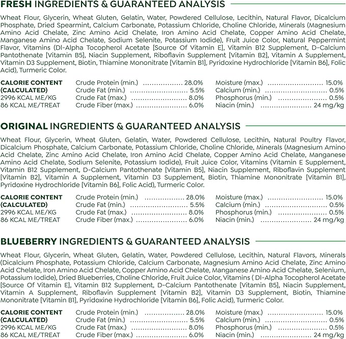 Greenies Regular Dental Dog Treats, 3-Flavor Variety Pack, (3) 12 oz. Pouches, 36 Total Treats