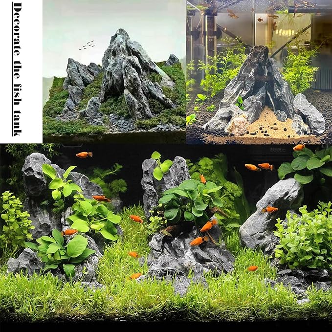 Unocho Aquarium Rocks Seiryu Rock Stone 11LB Dragon Stone for Aquariums Landscaping Model Tank Decoration Aquarium Miniature and Fairy Garden(3 to 8 inches)