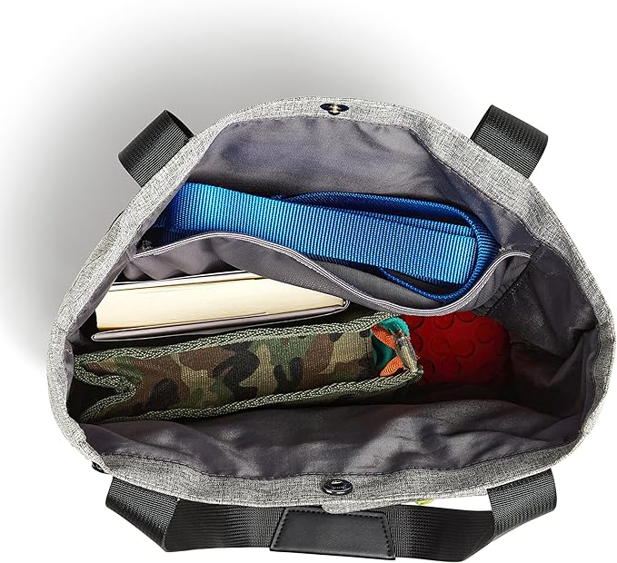 Park Pack 2-Piece Set Dog Gear Tote – Dog Travel Bag with 8 Pockets, Treat Pouch, Poop Bag Dispenser, Quick-Dry Ball Pocket, Collapsible Bowl, Perfect for Walks & Park Trips, Graphite