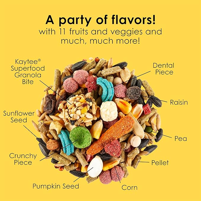 Kaytee Fiesta Hamster & Gerbil Food, Nutritious and Fun Blend, Supports Dental Health and Digestion, 4.5 pounds