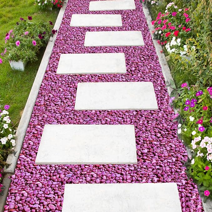 Hygloss Products Craft Rocks, Mini Stones for Art Projects - Bag O' Gravel, Neon Purple, 5 lb