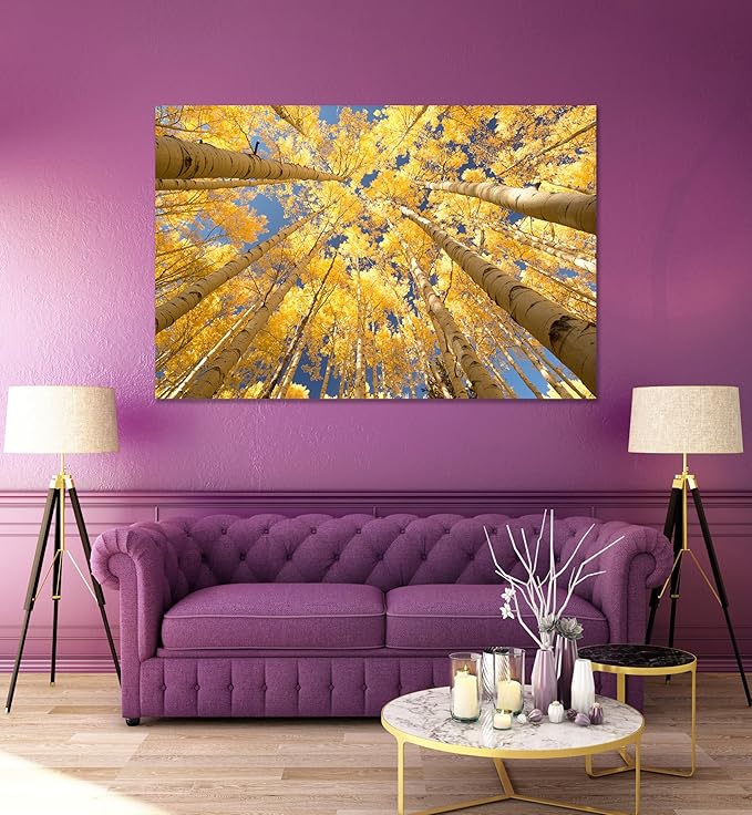 Nature Wall Art Prints - Ocean Forest Mountain Lake Canvas Landscapes - Small to Extra Large Living Room Bedroom Kitchen Bathroom Décor (Reaching for the Sky, 35L" x 53W")