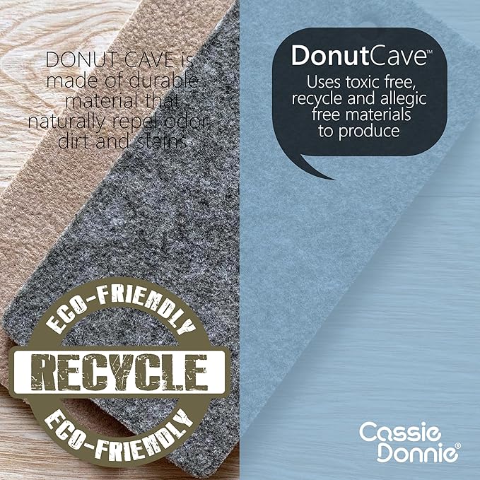 Cat Tunnel Bed for Indoor Cats, Medium Large, Donut Cave House up to 22 Lbs, Spacious for 2 Kittens (Dark Blue)