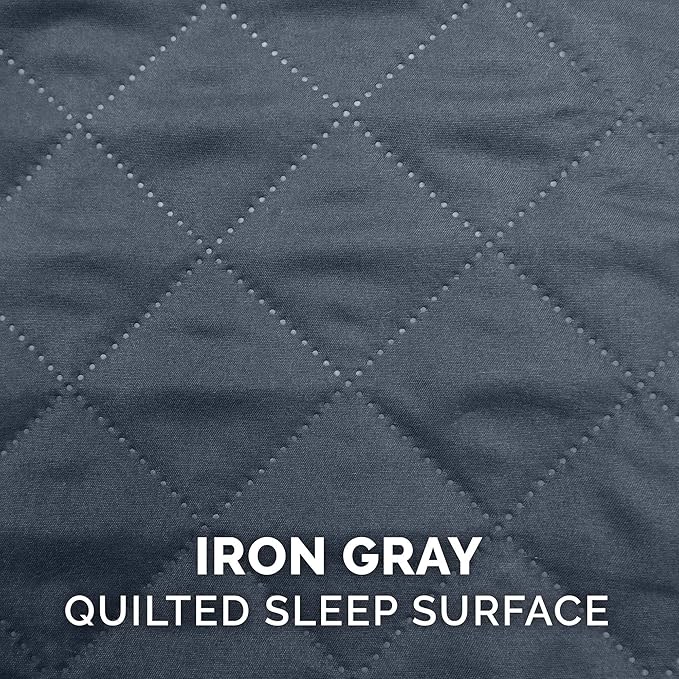 Furhaven Orthopedic Dog Bed for Large Dogs w/ Removable Bolsters & Washable Cover, For Dogs Up to 125 lbs - Quilted Sofa - Iron Gray, Jumbo Plus/XXL