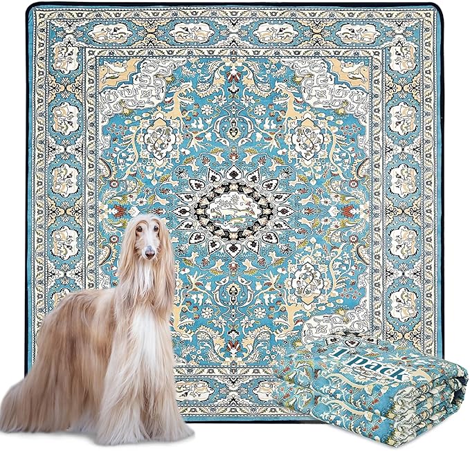 Qeils Washable Pee Pads for Dogs, Reusable Puppy Pads 72"x72" Super Absorbent Leakproof Extra Large Dog Training Pads, Non-Slip Potty Pads for Floor, Bed, Kennel, Whelping Pads Litter Mat