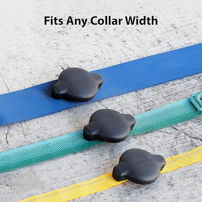 Elevation Lab TagVault™ Compact AirTag Dog Collar Mount (2 Pack) - IP68 Waterproof, Doesn't Dangle, Fits All Width Collars