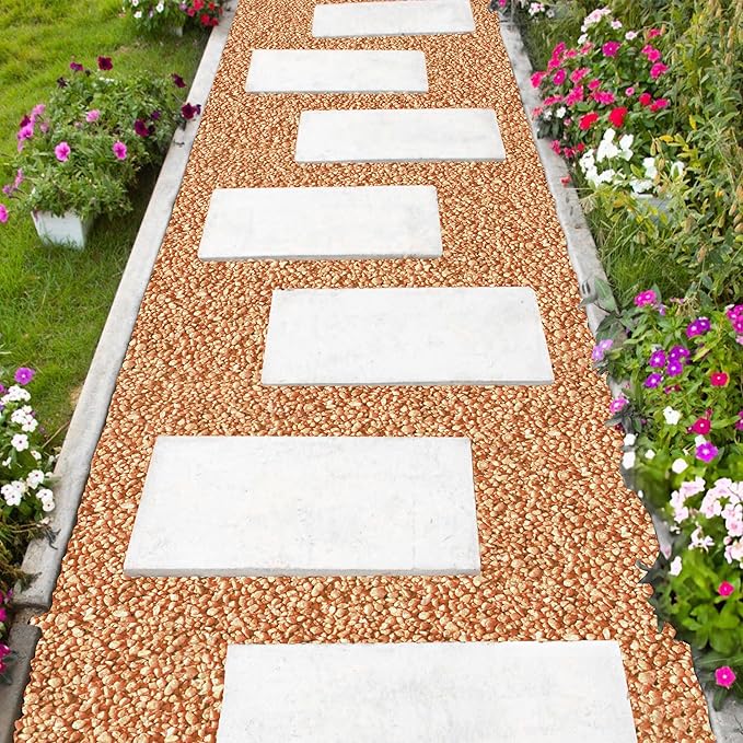 Hygloss Products Craft Rocks, Mini Stones For Art Projects - Bucket O' Gravel, Neon Orange, 1 lb