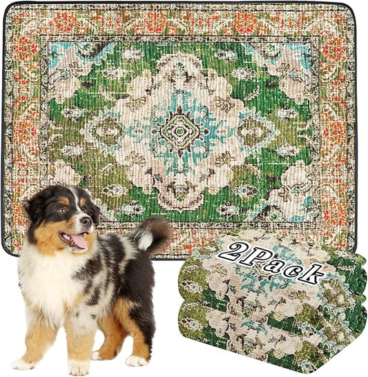 Thicken Washable Pee Pads for Dogs, 2 Pack Waterproof Reusable Pee Pads for Dogs，36"x48" Super Absorbent Leakproof Dog Pads, Non-Slip Potty Pads for Floor, Crate, Couch, Whelping Pads Pet Supplies