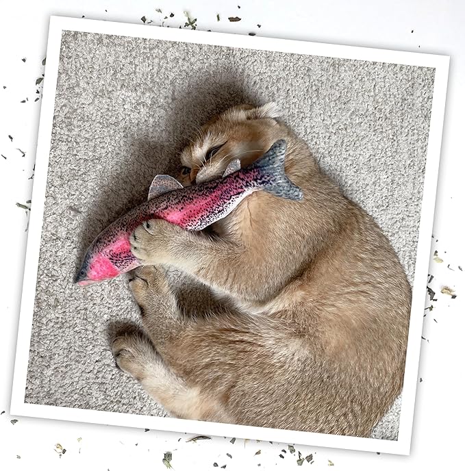 Meowijuana Clawsome Bundle | Get Smoked Refillable Trout Toy and Paw Natural OG Catnip Blend | Promotes Play and Cat Health | Includes North American Organic Catnip