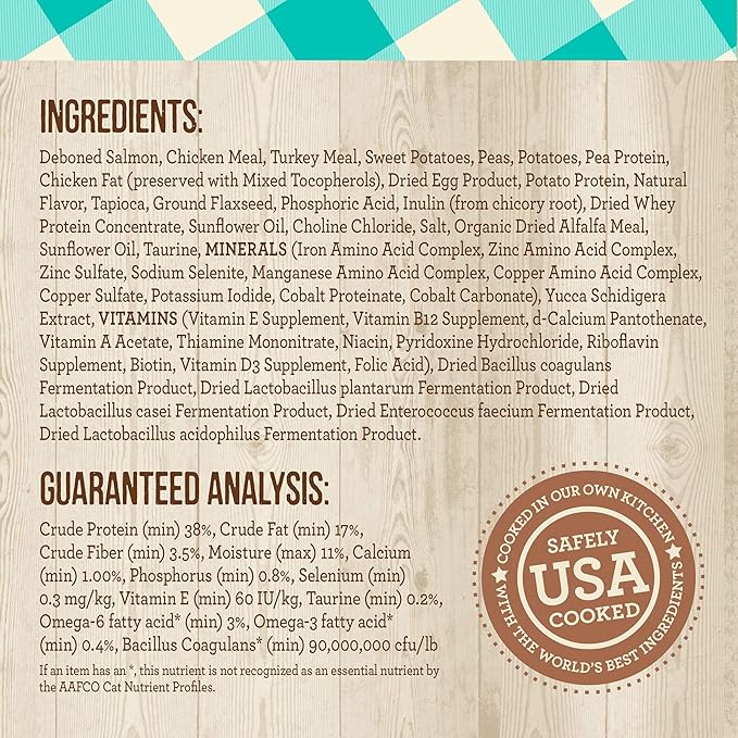 Merrick Purrfect Bistro Grain Free Natural Dry Cat Food For Adult Cats, Real Salmon And Sweet Potato Recipe - 7 lb. Bag