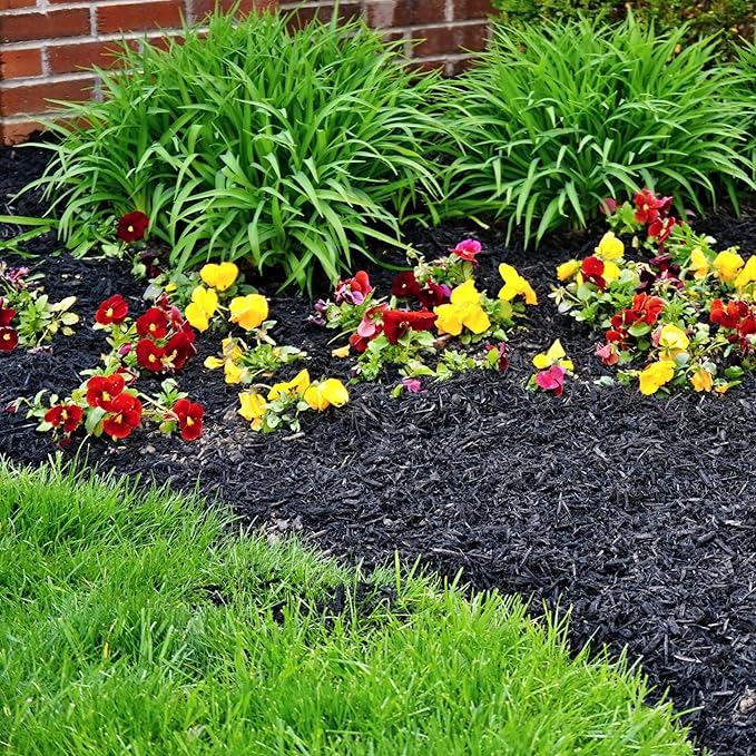 Premium Black Wood Mulch for Landscaping, Gardens, Lawns, Potting Media, and Potted Plants (0.3 CF - 8 L - 9 QTS)