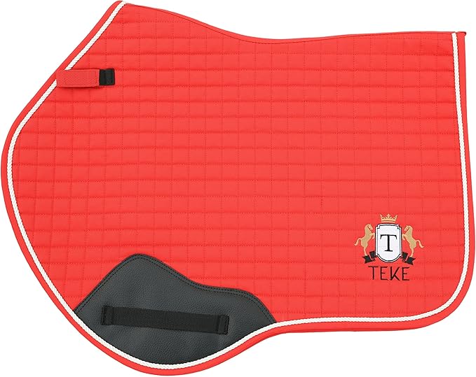 T TEKE Close Contact Saddle Pads,100% Cotton English Saddle Pads for Horses with Moisture-Wicking and Breathable Lining