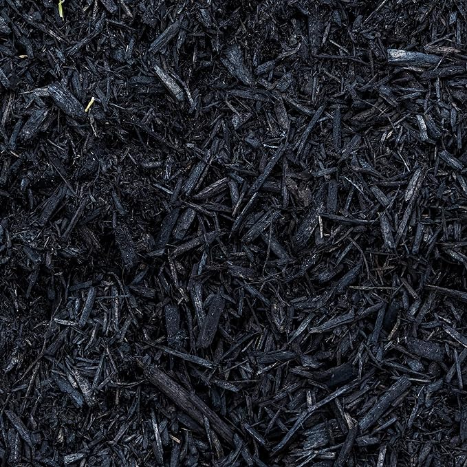 Premium Black Wood Mulch for Landscaping, Gardens, Lawns, Potting Media, and Potted Plants (1 CF - 28 L - 30 QTS)