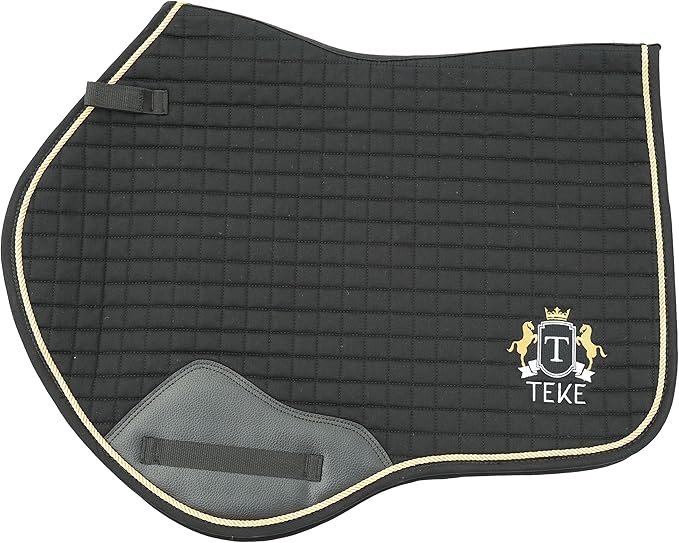 T TEKE Close Contact Saddle Pads,100% Cotton English Saddle Pads for Horses with Moisture-Wicking and Breathable Lining